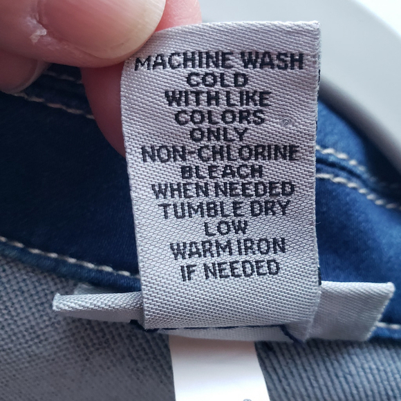 Catherines Denim Jacket Women 1X XL Blue Jean Coat Stretchy Casual Classic Layer - Picture 7 of 9